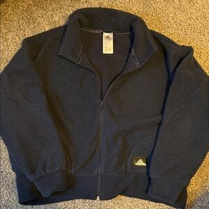 Adidas Dark Blue Fleece Jacket
